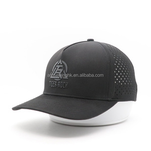 Custom 5-Panel Rubber Ptach 100% Polyester Embroidery Logo Baseball Cap Sporty Design - Product Image 2