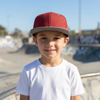 Casquette de golf premium pour jeunes, calotte texturée, visière contrastante, tenue d'équipe junior, tenue de tournoi, style urbain, entraînement, casquette unisexe