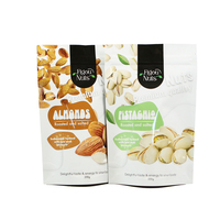 Sacs en plastique personnalisés en mylar 200g 500g Mélange de noix de cajou Pistaches Amandes Raisin Grope Noisette Sacs en plastique Stand up Pouch