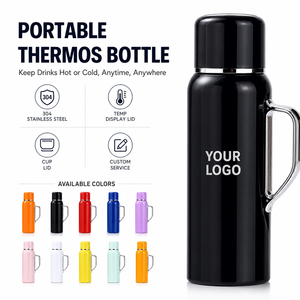 Custom Logo 316 Steel Mechanical Temp Display Tea Separation Drinkware For Home Travel Gift Insulated <b>Flask</b> Thermal Water Bottle - Product Image 1