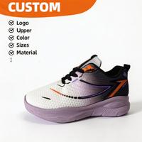 Chaussures de course dégradées violettes pour hommes et femmes, légères, respirantes, absorbant les chocs, super antidérapantes, chaussures de sport pour étudiants