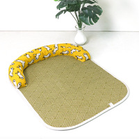 Lit rafraîchissant écologique pour animaux de compagnie en forme de U, tapis en tissu lavable, coussin respirant pour chats et chiens