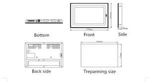 10.1 Inch Touchscreen Monitor Android All-in-One PC Touchscreen Computer Built-in Speakers WiFi BT RAM 1G ROM 8G HD-MI