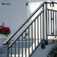 Balustrade de balcon en aluminium noir à lattes horizontales, style minimaliste de luxe, pour extérieur de maison moderne, villa, appartement - DIY