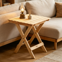 Table d'appoint pliable en bois de FIR, imperméable, légère, structure robuste, pour extérieur, plage, camping, jardin, usage quotidien - Vente flash
