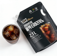 Café instantané noir américain Livetime coréen de qualité supérieure, en vrac, pour le bureau et la maison, sachets de café prêts à boire