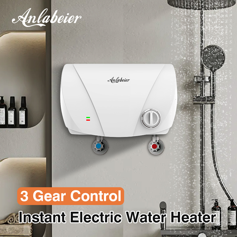 Mini Instant Water Heater Overheat & Dry-Heating Protection Multi-Protection System for Home Hotel Shower Bathroom