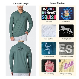 Custom Luxury <strong>Golf</strong> Quick Dry Running Sport Shirts Athletic <strong>Long</strong> <strong>Sleeve</strong> <strong>Tops</strong> 1/4 Quarter Zip Pullover T Shirt <strong>Long</strong> <strong>Sleeve</strong> for Men - Product Image 3