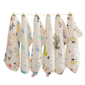 Toalla de Gasa para Bebé Qidou, 25x50 cm, con Estampado de Dibujos Animados, Paño de Algodón para Bebés - Product Image 5