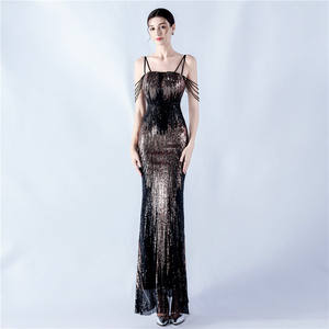 Moda Corpete Alças De Ombro Sereia <span class=keywords><strong>Prom</strong></span> Bead Fora Do Ombro Backless Vestido De Festa Lantejoula Vestidos De Noite - Product Image 6