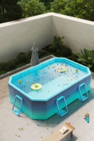 Piscine pliable de qualité supérieure, épaisse et spacieuse, piscine familiale, piscine portable pour enfants