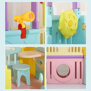 Vente flash : Toboggan et balançoire combinés en plastique coloré, écologiques, pour salle de jeux intérieure pour tout-petits, école, aéroport, parc d'aventure - Product Image 5