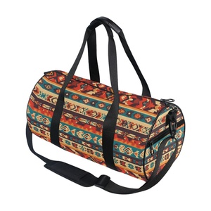 Sac de voyage week-end imperméable avec logo personnalisé, motif tribal aztèque indien bohème, sac de sport, sac de voyage pour femme - Product Image 1