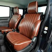 Housses de siège rétro en cuir ciré pour Suzuki Jimny JB74, ensemble complet personnalisé 4 places, accessoires intérieurs de voiture