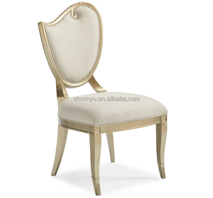 Silla de comedor lateral izquierda o derecha de madera maciza tapizada <span class=keywords><strong>Fontainebleau</strong></span> contemporánea americana de alta calidad - Product Image 1