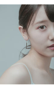 925 versilberte lange Streifen Anhänger Haken Ohrringe lange Stange Quader Haken Ohrring für Mädchen - Product Image 3