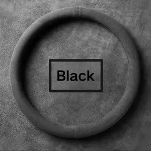 Cubierta <span class=keywords><strong>para</strong></span> <span class=keywords><strong>volante</strong></span> <span class=keywords><strong>Alcantara</strong></span> de ante de lujo gris especial diseño personalizado novedad - Product Image 2