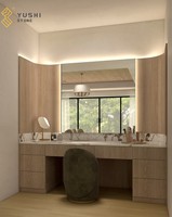 Aparador de Mármol Moderno y Lujoso YUSHI, Mesa Auxiliar de Piedra Natural a Medida para Interiores de Diseño de Alta Gama