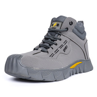 Chaussures de sécurité à embout d'acier anti-écrasement anti-perforation isolées 6KV en microfibre respirante avec semelle en PU pour le travail industriel et en usine