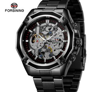 <span class=keywords><strong>Orologi</strong></span> da <span class=keywords><strong>uomo</strong></span> automatici scheletrati neri <span class=keywords><strong>alla</strong></span> <span class=keywords><strong>moda</strong></span> ed eleganti, in acciaio inossidabile, con allarme, analogici, stile Shanghai, dalla fabbrica di Guangzhou - Product Image 4