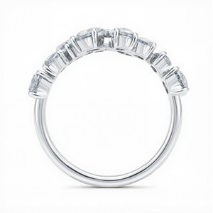 แหวนเพชรรูปลูกแพร์มรกตทรงกลมดีไซน์เนอร์สร้าง14KT เพชร VVS EF 925 10KT เงินสเตอริง18KT แหวนทอง - Product Image 5