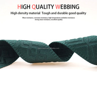 Cinta de Poliéster de 1.5 Pulgadas de Fábricas Chinas Sostenibles, Cinta Jacquard Tridimensional con Diseño Argyle de 38 mm de Ancho