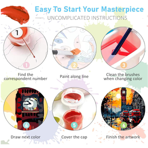 Châu Âu Thành Phố Phong Cảnh DIY Kỹ Thuật Số Sơn Dầu Kit Cho Người Lớn Acrylic Sơn Trên Vải Đóng Khung Hoa Cảnh Biển Bằng Số - Product Image 5