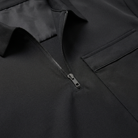 Polo à demi-zip tissé pour homme ODIN, t-shirt décontracté à manches courtes avec poche avant, tissu premium, polos OEM ODM