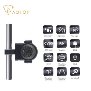 Aotop – caméra de recul 12V montée sur le rétroviseur de voiture, caméra de sécurité pour Zone aveugle avec vue latérale droite gauche - Product Image 3