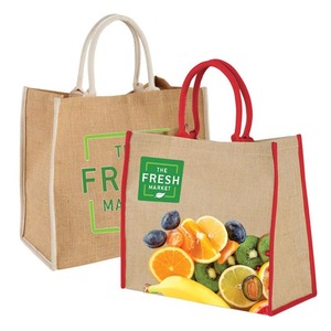 Custom Printed Organic Small Grocery Reusable Burlap Eco Friendly Handbag Shopping <strong>Jute</strong> <strong>Tote</strong> <strong>Bag</strong> - Product Image 5