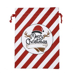 Sacs cadeaux Père Noël extra larges 100% coton, sac à cordon, sacs cadeaux à cordon pour Noël, décorations de Noël écologiques - Product Image 6