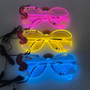 RICHSHINING 2025 Nouveau Design Lunettes LED Contrôle de la Musique <span class=keywords><strong>Licorne</strong></span> Arc-en-ciel LED Lunettes Lumineuses Brillant dans le Noir pour la Décoration de Fête - Product Image 3