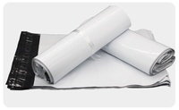 Sacs d'expédition imperméables en PE épaissi pour la logistique e-commerce, sacs d'emballage thermoscellables blancs et roses