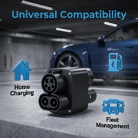 Adaptador de Carga Rápida CC CCS1 a CCS2, Conector para Vehículos de Nueva Energía, Gran Venta