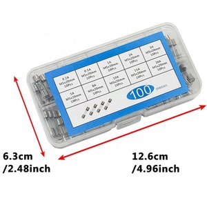 Kit de 100 Fusibles de Vidrio de Acción Rápida M5x20 mm 250 V 0.1 0.2 0.25 0.5 1 1.5 2 3 4 5 8 10 12 15 20 A en Caja de Plástico Transparente - Product Image 3