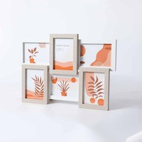 Marco de Fotos de Madera Duradero, Moderno y Minimalista, de MDF, con Múltiples Aberturas, para Decoración Familiar, Estilo Collage para Pared de Galería