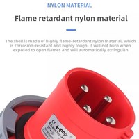 Connecteur de prise industrielle en laiton HFE HFN-0332, étanche IP67, anti-poussière, AC 3-6 broches, 63A, 220V/380V/415V