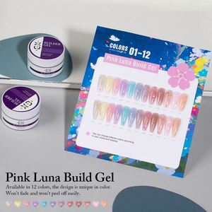 Gel Costruttore Unghie Pink Luna Private Label per Estensione Unghie, Gel Colorato per Nail Art, 12 Colori - Product Image 3