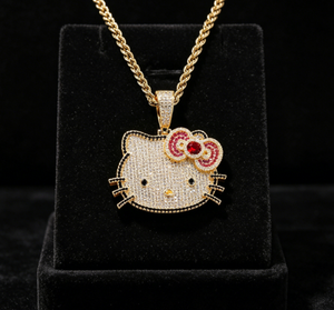 Wholesale Hiphop Cartoon Character Zircon Necklace Personalized Gold Plated Fashion Jewelry Cartoon Zircon Pendant Necklaces - Product Image 2