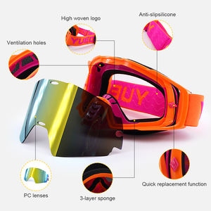 Lunettes de sport personnalisées avec protection <span class=keywords><strong>UV</strong></span> VTT Lunettes de moto MX Motocross ATV Moto Off-Road Dirt Bikes - Product Image 4