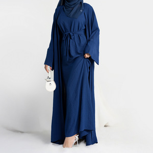 Suministro de Fábrica Yibaoli Ropa de Ramadán y Eid Vestido Modesto de 11 Colores para Mujeres Musulmanas, Conjunto Abaya de 2 Piezas de Dubái - Product Image 3