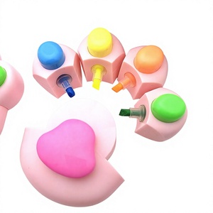 Creative Cat Claw Animal Shape Cute Highlighter Oblique Brush Tip Plastic Shell 5 Colors Customizable Promotional Use Writing - Product Image 2
