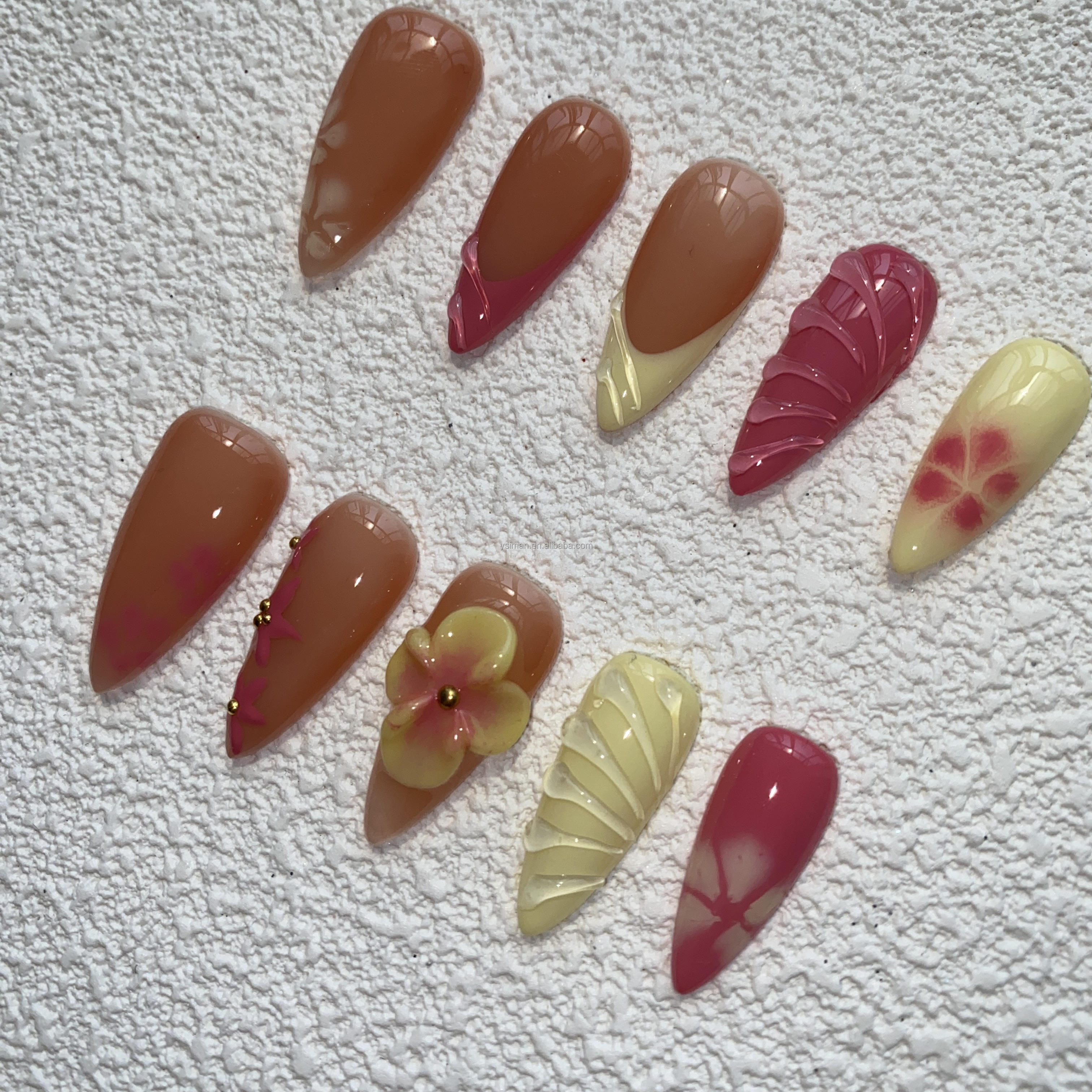 Finger and Toe Tips Set Nail Supplier High Quality Free Shipping Acrylic Material Handmade False Nails Press on Nails