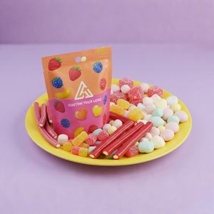 Sacs en mylar refermables à fermeture éclair à trois côtés en aluminium imprimé personnalisé de 3,5 g, résistants aux odeurs, pour le stockage et l'emballage des bonbons et des aliments - Product Image 2