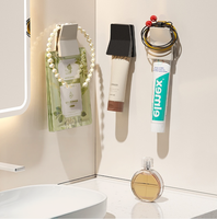Clip de rangement mural pour produits de nettoyage de salle de bain, à suspendre ou à clipser. Clip organisateur multifonctionnel pour dentifrice et serviettes