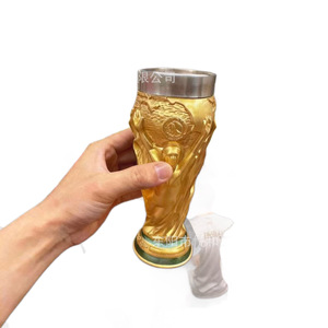 Taza de Cerveza Copa Hércules de la Copa Mundial de Fútbol 2026 Transfronteriza, Trofeo de Resina Dorada Grabada, Adorno, Taza de Café - Product Image 5