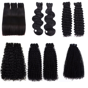 Extensions de cheveux humains vierges Xuchang 12A double drawn, bouclés, pour tresses bohèmes et tissage de cheveux crépus bouclés - Product Image 1
