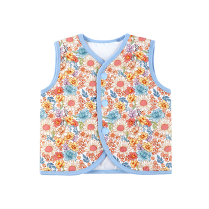 Puresun Vente en gros Gilet matelassé pour filles style hiver personnalisé, imprimé floral, chaud et confortable, veste <span class=keywords><strong>sans</strong></span> manches matelassée pour enfants de 10 à <span class=keywords><strong>12</strong></span> <span class=keywords><strong>ans</strong></span> - Product Image 2