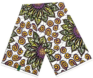 1 Yard Hochwertiger Afrikanischer Batik 100% Baumwolle Bedruckter Doppelseitiger Organza-Stoff für Heimtextilien Kleider Mädchen - Product Image 4