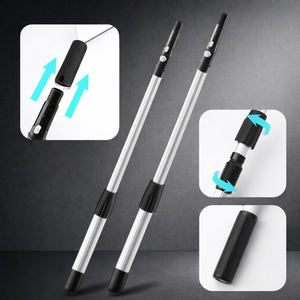 <span class=keywords><strong>Fournisseur</strong></span> d'usine – Outil <span class=keywords><strong>de</strong></span> <span class=keywords><strong>nettoyage</strong></span> <span class=keywords><strong>de</strong></span> vitres noir 1,2/2,4 m – Raclette télescopique professionnelle à 2 sections pour vitres commerciales - Product Image 1
